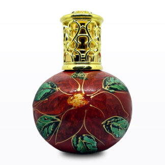Poinsettia Unique Handmade Ceramic Fragrance Lamp
